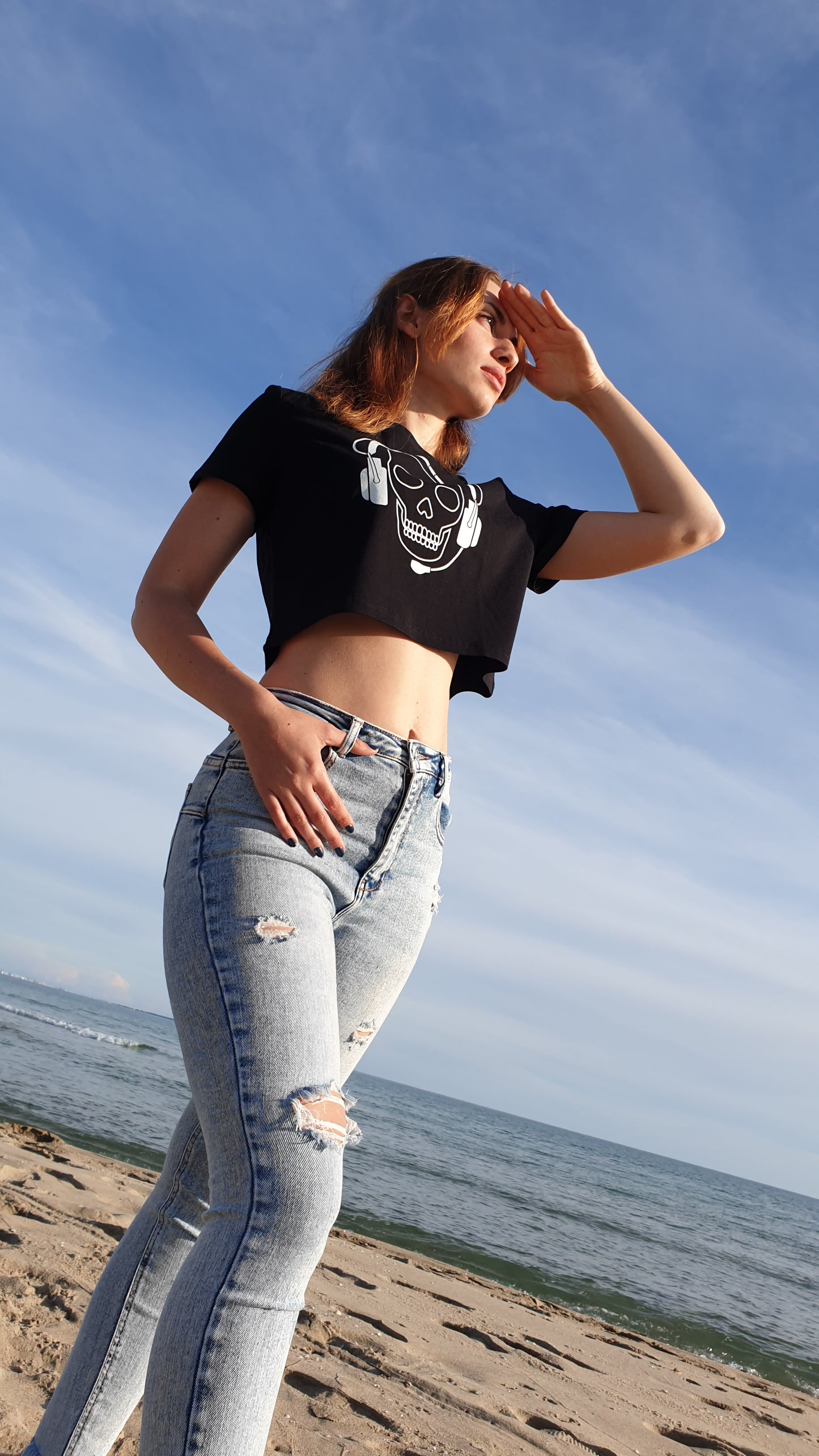 El Fantasma | Crop Top BN | Donna