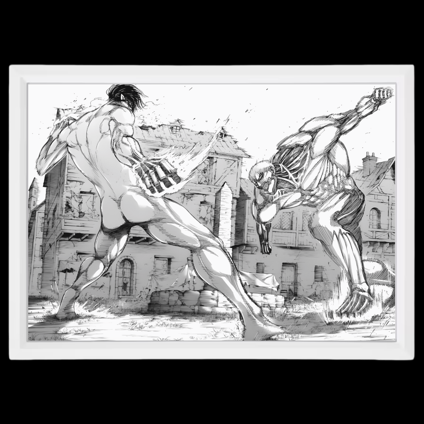 Gigante d'Assalto vs Gigante Corazzato | Attack on Titan | Frame | 13x18