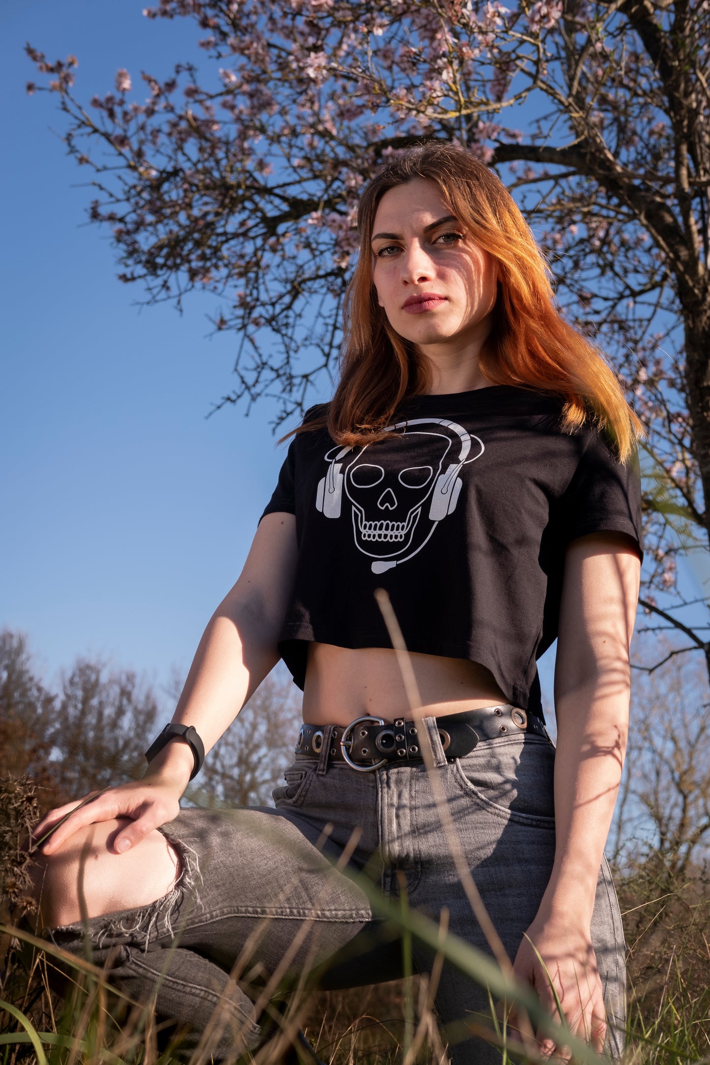 El Fantasma | Crop Top BN | Donna
