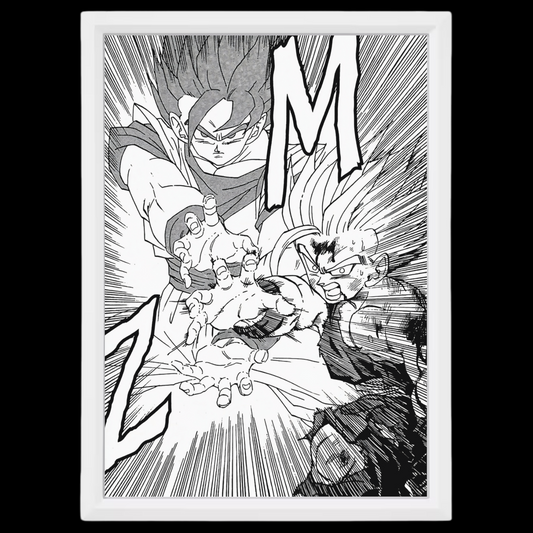 Gohan x Goku Kamehameha Padre-Figlio | Dragon Ball Z | Frame | 13x18