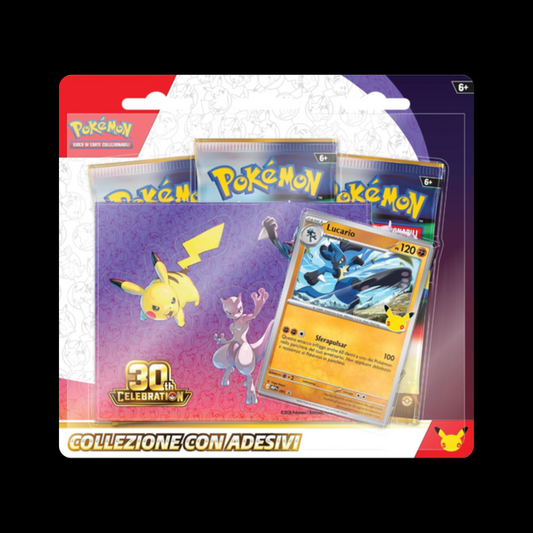 Collezione con Adesivi - Lucario – 30° Anniversario - Pokémon TCG - ITA [SEALED]