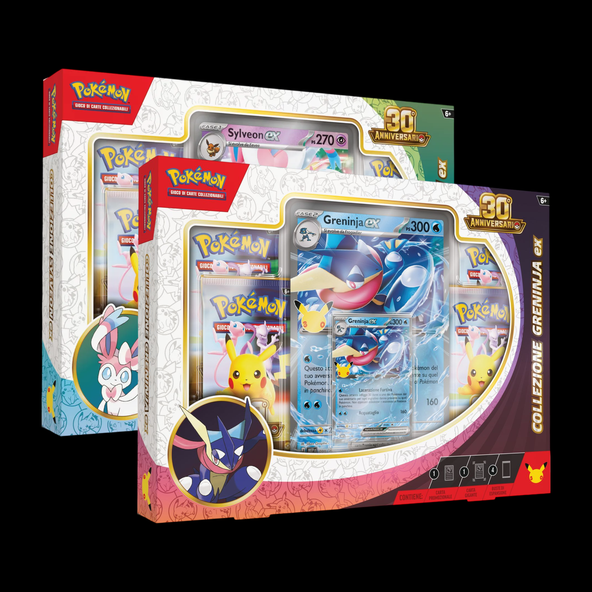 Mega Bundle - Collezione Sylveon EX + Collezione Greninja EX – 30° Anniversario - Pokémon TCG - ITA [FACTORY SEALED]